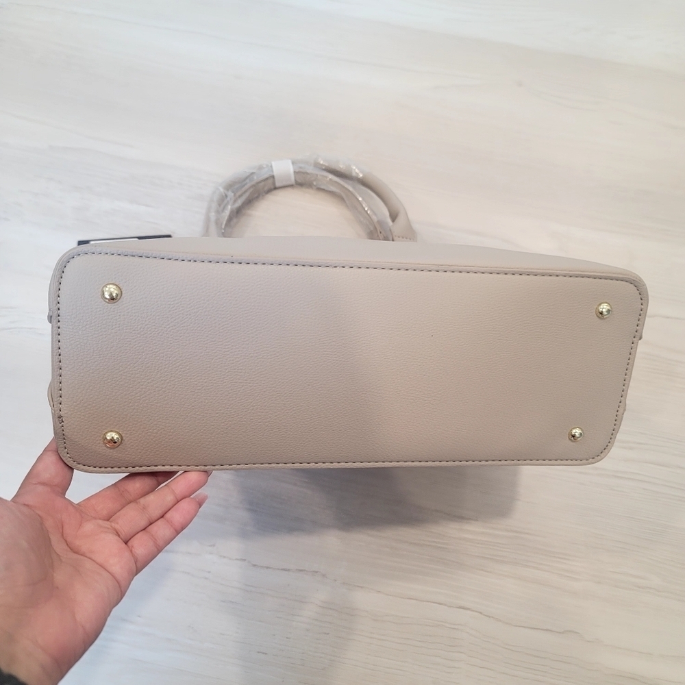 NEW C. WONDER Naomi Caviar Texture Satchel and Flap Clutch Wallet in Tan - Picture 14 of 17